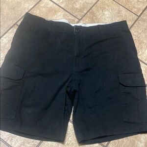 George Size 36 Black Cargo Shorts with Relaxed Fit